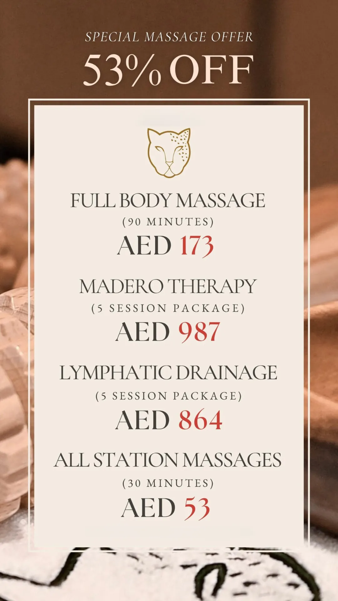 SPECIAL MASSAGE OFFER 53% OFF - beauty salon business bay