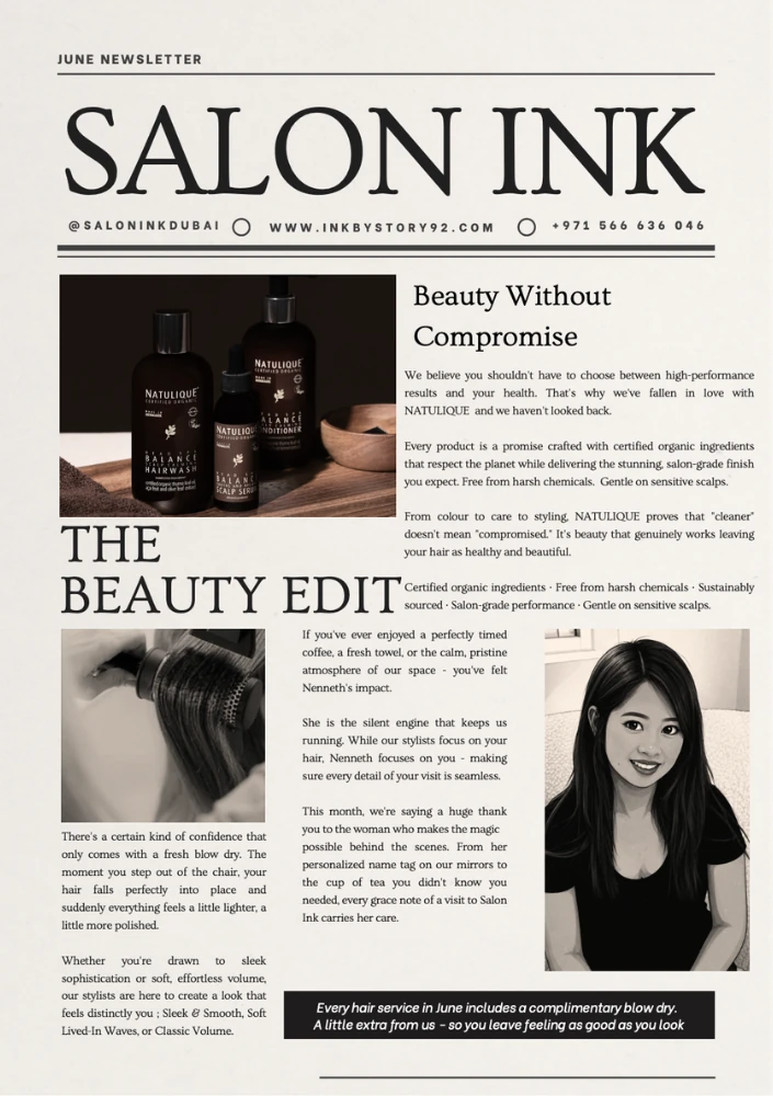 Salon Ink beauty salon, umm suqeim 2, dubai Newsletter Loop photo - june 2026